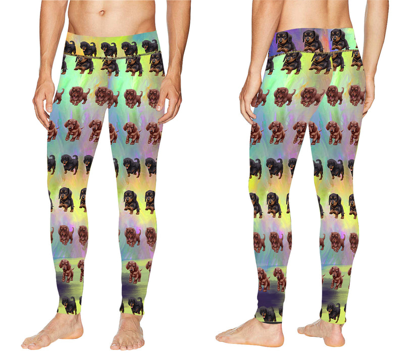 Paradise Wave Dachshund Dogs All Over Print Meggings