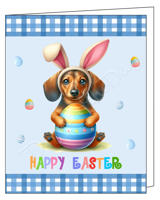 Dachshund Dog Easter Day Greeting Cards and Note Cards with Envelope - Easter Invitation Card with Multi Design Pack