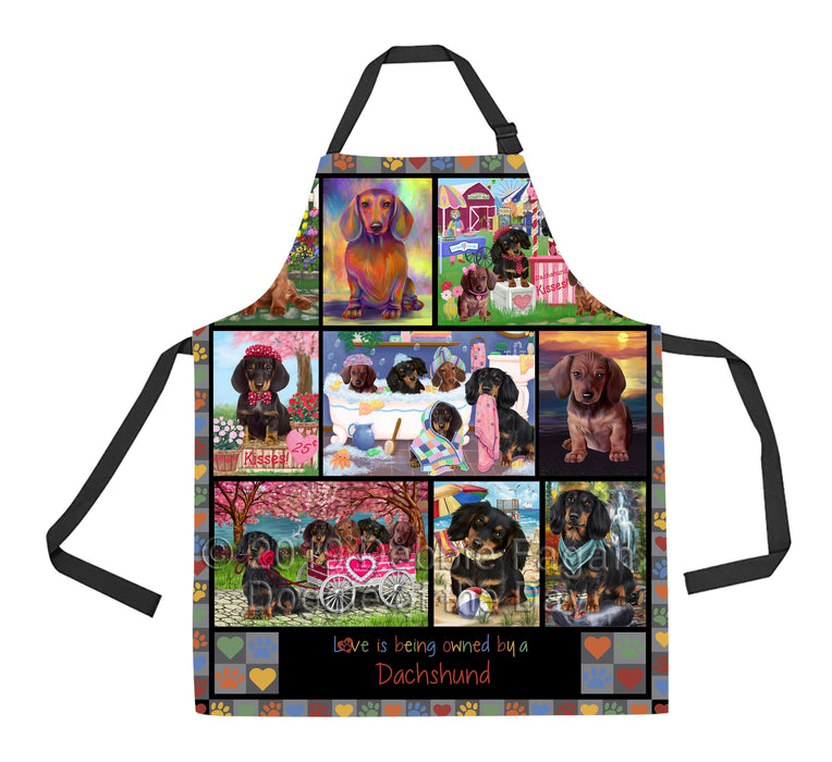 Love is Being Owned Dachshund Dog Grey Apron