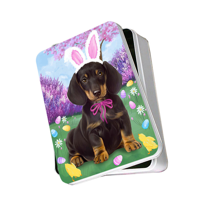 Dachshund Dog Easter Holiday Photo Storage Tin PITN49120
