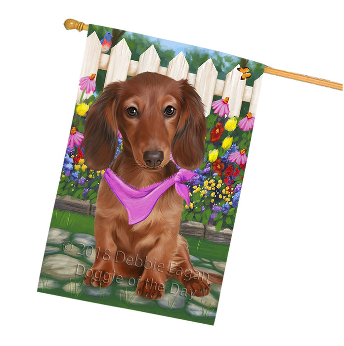 Spring Floral Dachshund Dog
