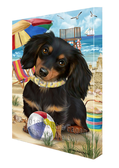 Pet Friendly Beach Dachshund Dog Canvas Wall Art CVS52815