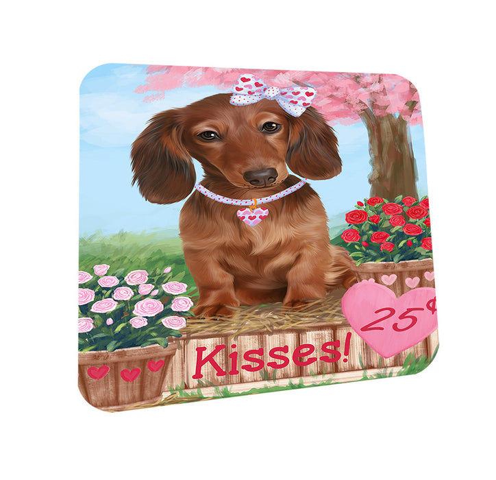 Rosie 25 Cent Kisses Dachshund Dog Coasters Set of 4 CST55723