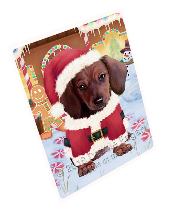 Christmas Gingerbread House Candyfest Dachshund Dog Magnet MAG73823 (Small 5.5" x 4.25")