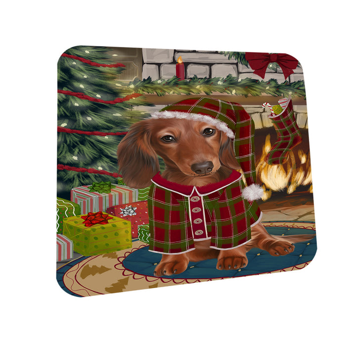 The Stocking was Hung Dachshund Dog Coasters Set of 4 CST55250