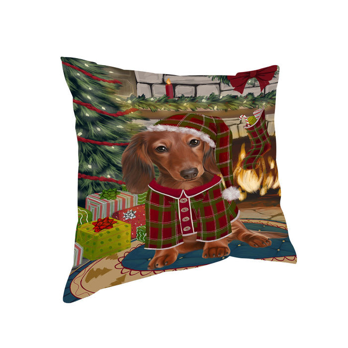 The Stocking was Hung Dachshund Dog Pillow PIL70096