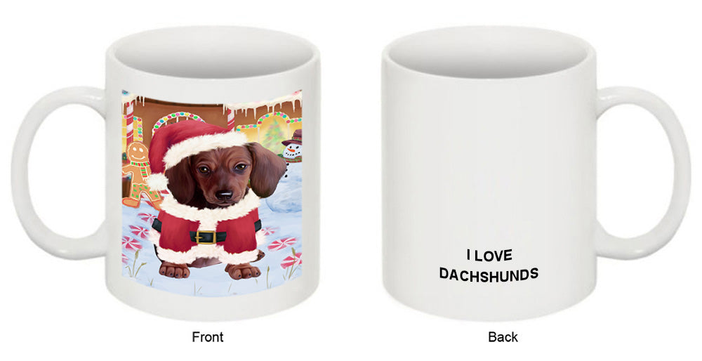 Christmas Gingerbread House Candyfest Dachshund Dog Coffee Mug MUG51626