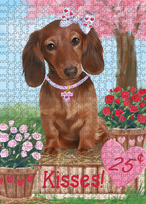 Rosie 25 Cent Kisses Dachshund Dog Puzzle with Photo Tin PUZL91264