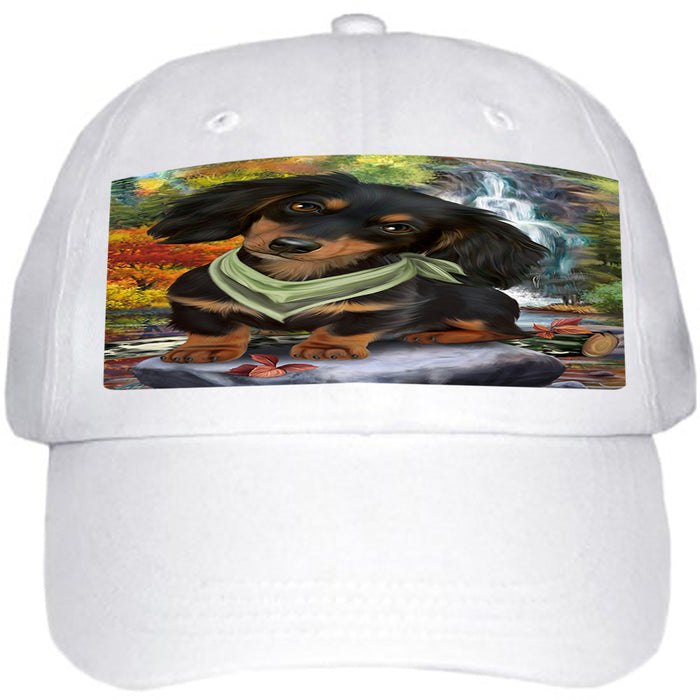Scenic Waterfall Dachshund Dog Ball Hat Cap HAT59334