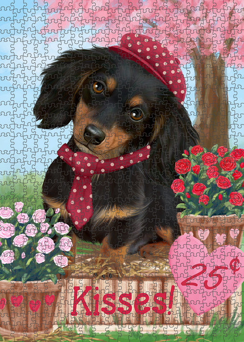 Rosie 25 Cent Kisses Dachshund Dog Puzzle with Photo Tin PUZL91268