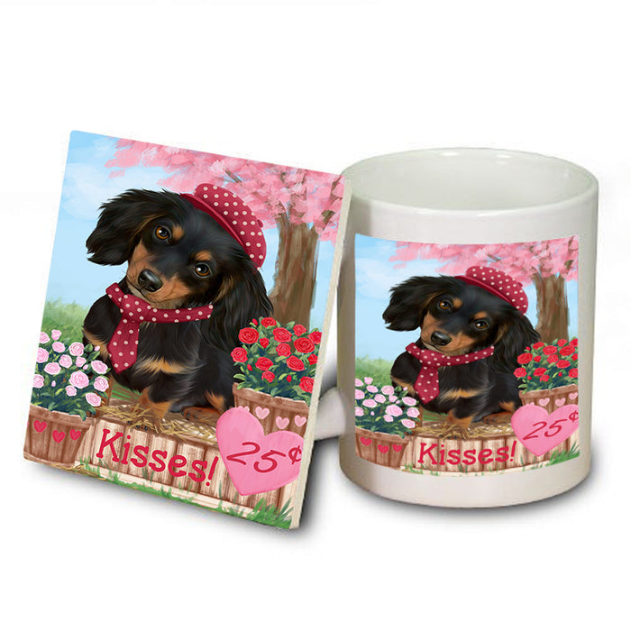 Rosie 25 Cent Kisses Dachshund Dog Mug and Coaster Set MUC55758