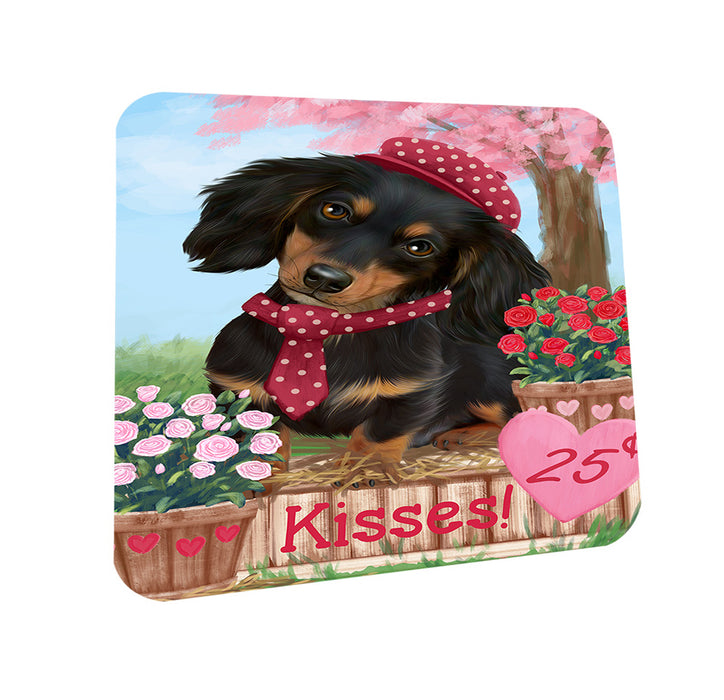 Rosie 25 Cent Kisses Dachshund Dog Coasters Set of 4 CST55724
