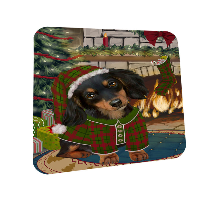 The Stocking was Hung Dachshund Dog Coasters Set of 4 CST55251