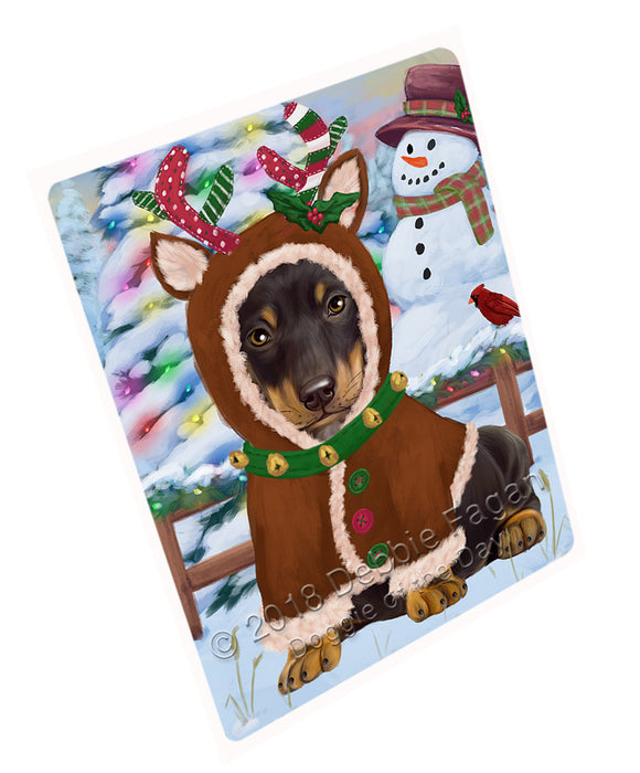 Christmas Gingerbread House Candyfest Dachshund Dog Magnet MAG73829 (Small 5.5" x 4.25")