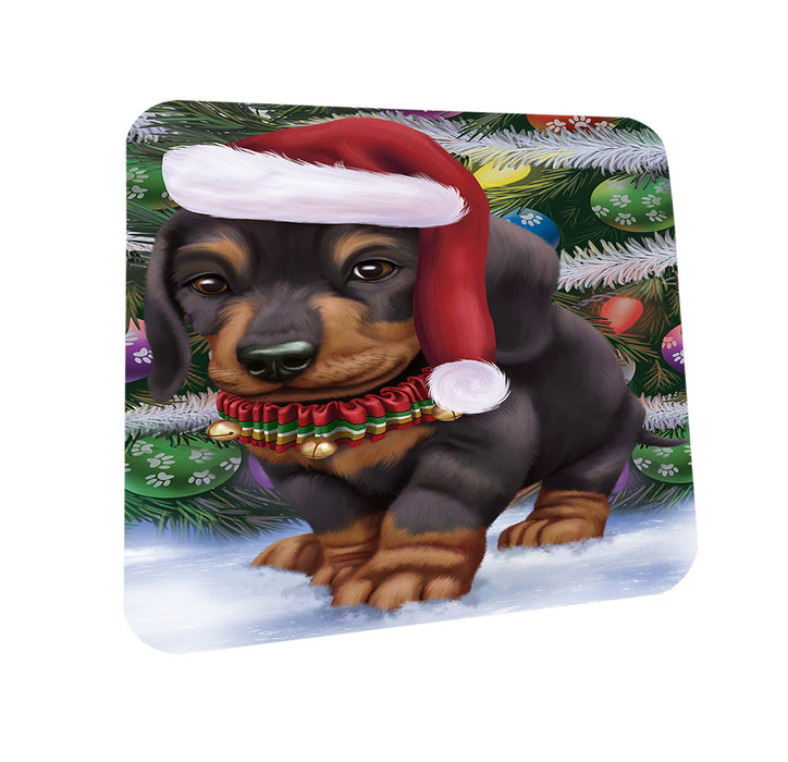 Trotting in the Snow Dachshund Dog Coasters Set of 4 CST54528