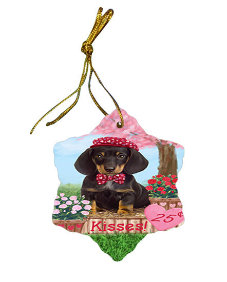 Rosie 25 Cent Kisses Dachshund Dog Star Porcelain Ornament SPOR56123