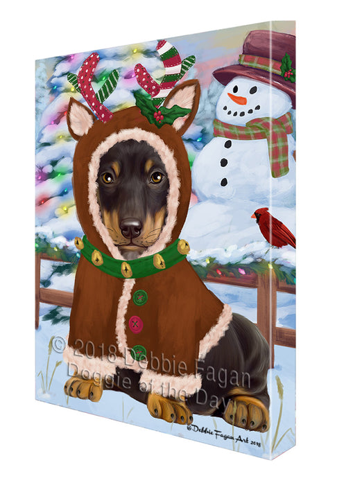 Christmas Gingerbread House Candyfest Dachshund Dog Canvas Print Wall Art Décor CVS128294