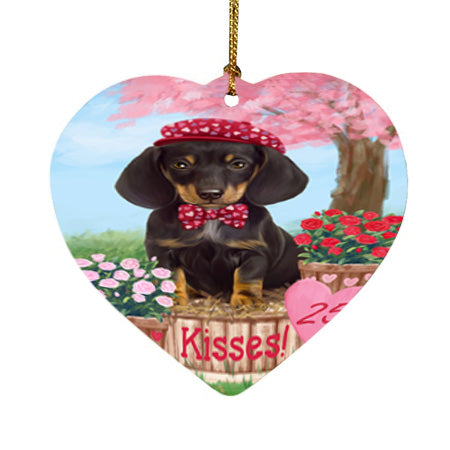 Rosie 25 Cent Kisses Dachshund Dog Heart Christmas Ornament HPOR56123
