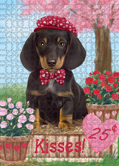 Rosie 25 Cent Kisses Dachshund Dog Puzzle with Photo Tin PUZL91272