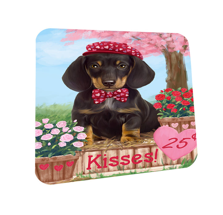 Rosie 25 Cent Kisses Dachshund Dog Coasters Set of 4 CST55725