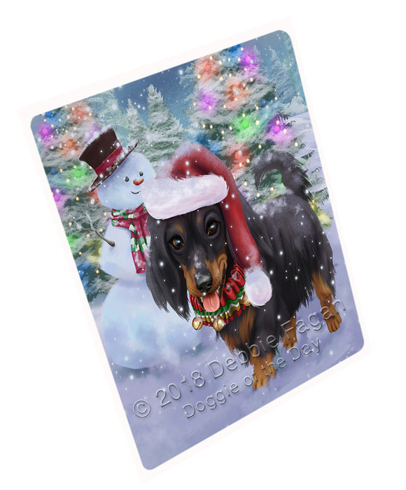 Trotting in the Snow Dachshund Dog Large Refrigerator / Dishwasher Magnet RMAG89076