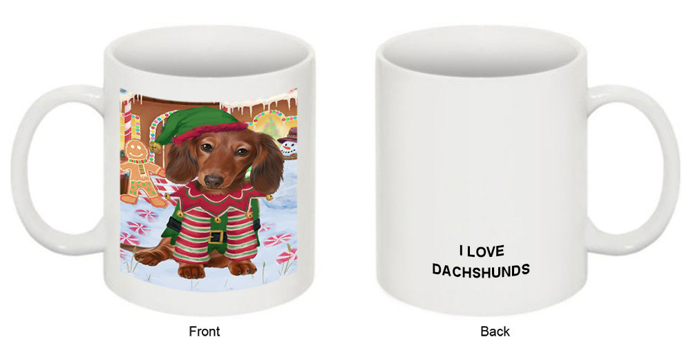 Christmas Gingerbread House Candyfest Dachshund Dog Coffee Mug MUG51629