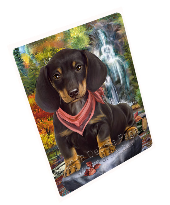 Scenic Waterfall Dachshund Dog Cutting Board C59856