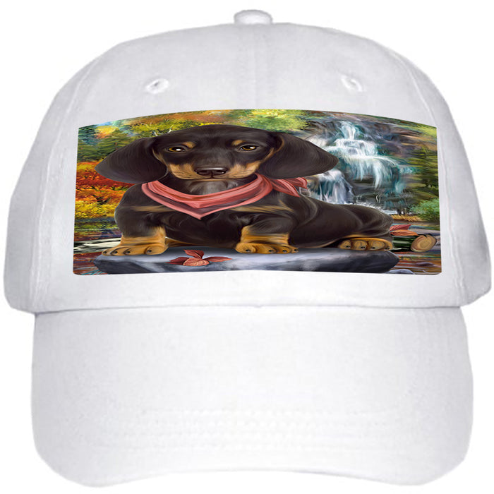 Scenic Waterfall Dachshund Dog Ball Hat Cap HAT59340