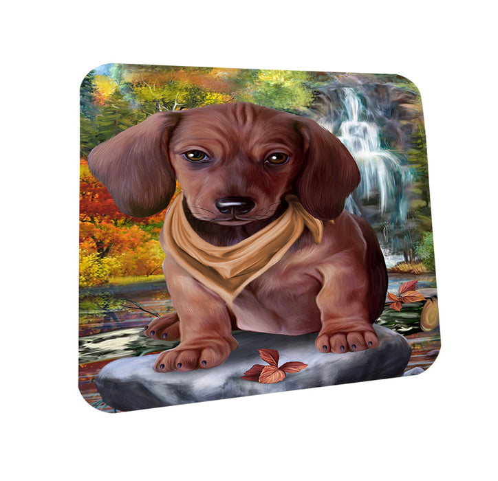 Scenic Waterfall Dachshund Dog Coasters Set of 4 CST51829