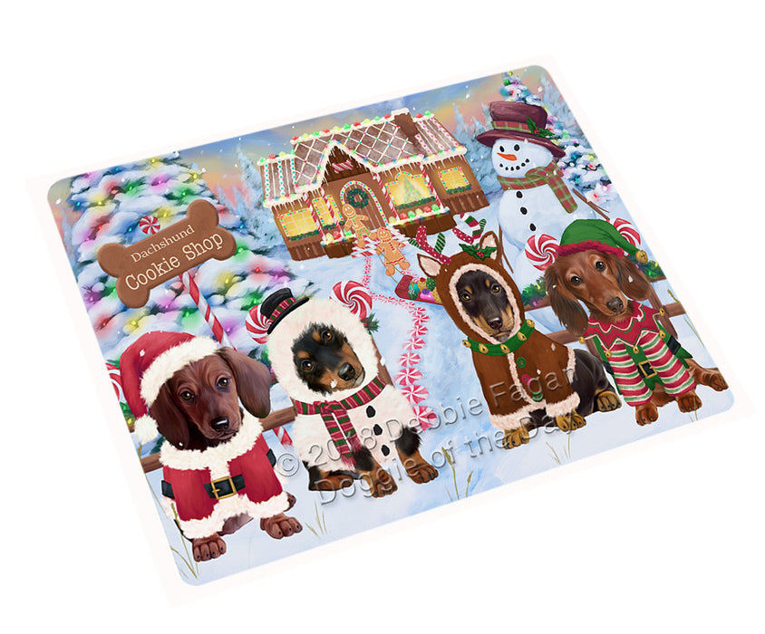 Holiday Gingerbread Cookie Shop Dachshunds Dog Large Refrigerator / Dishwasher Magnet RMAG98940