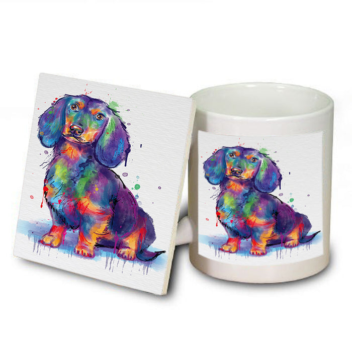 Watercolor Dachshund Dog Mug and Coaster Set MUC57076