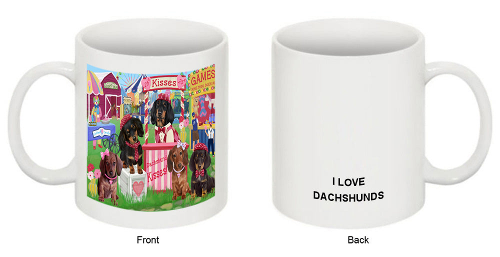 Carnival Kissing Booth Dachshunds Dog Coffee Mug MUG51184