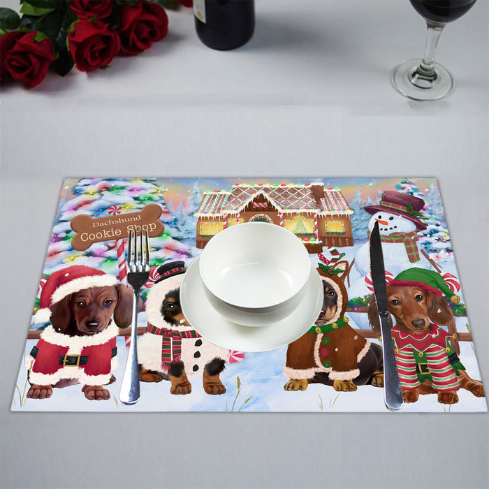 Holiday Gingerbread Cookie Dachshund Dogs Placemat