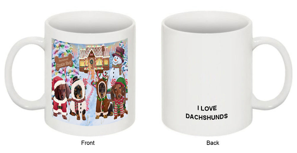 Holiday Gingerbread Cookie Shop Dachshunds Dog Coffee Mug MUG51510