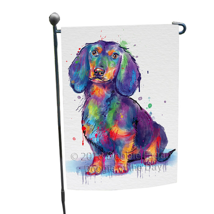 Watercolor Dachshund Dog Garden Flag GFLG65052