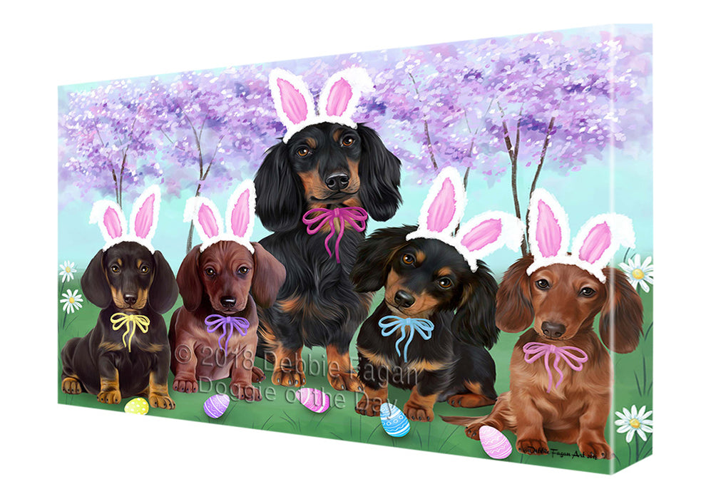 Dachshunds Dog Easter Holiday Canvas Wall Art CVS57828
