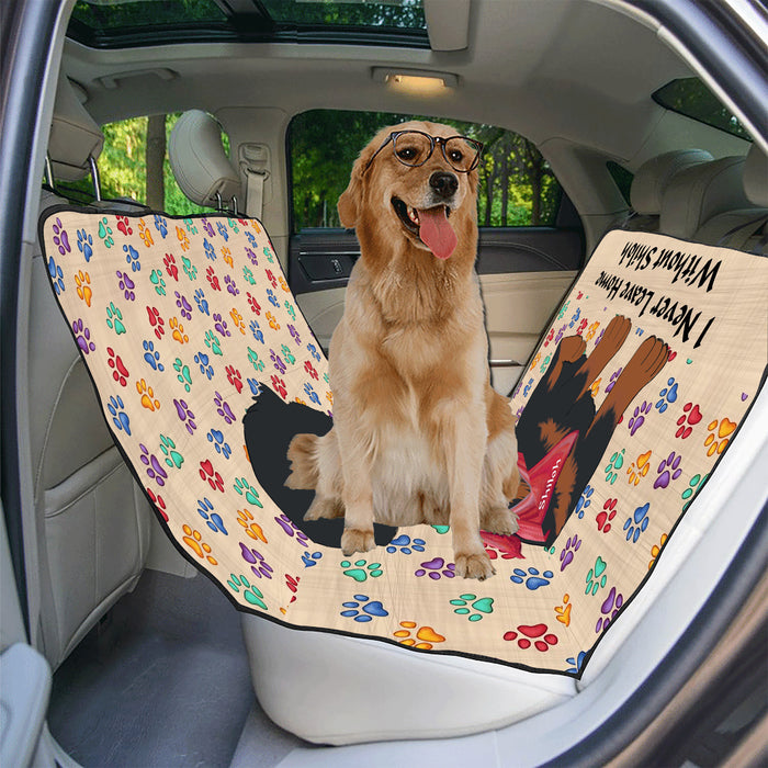 Personalized I Never Leave Home Paw Print Dachshund Dogs Pet Back Car Seat Cover