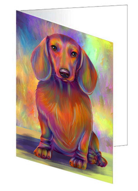 Paradise Wave Dachshund Dog Handmade Artwork Assorted Pets Greeting Cards and Note Cards with Envelopes for All Occasions and Holiday Seasons GCD72713