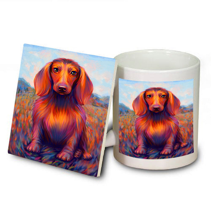 Mystic Blaze Dachshund Dog Mug and Coaster Set MUC53573