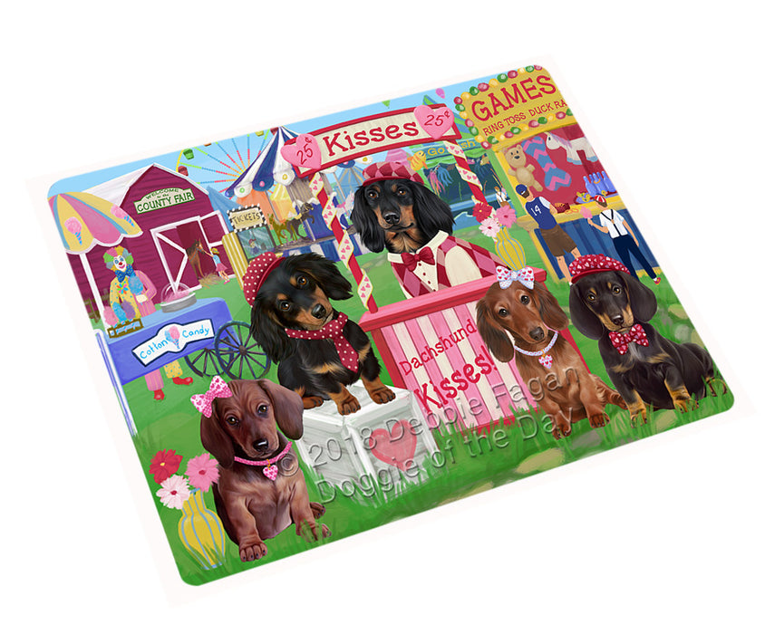 Carnival Kissing Booth Dachshunds Dog Magnet MAG72495 (Small 5.5" x 4.25")