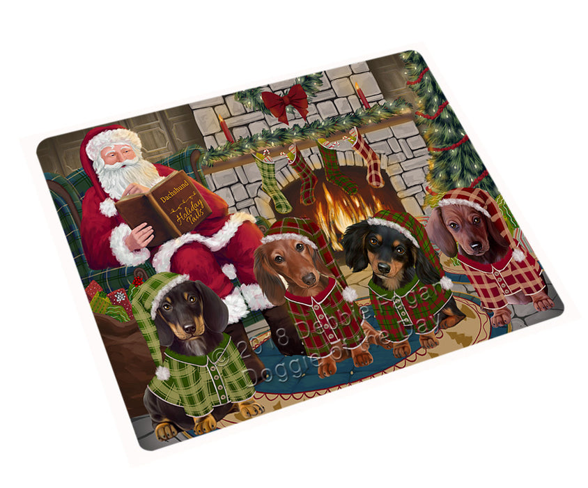 Christmas Cozy Holiday Tails Dachshunds Dog Cutting Board C70500
