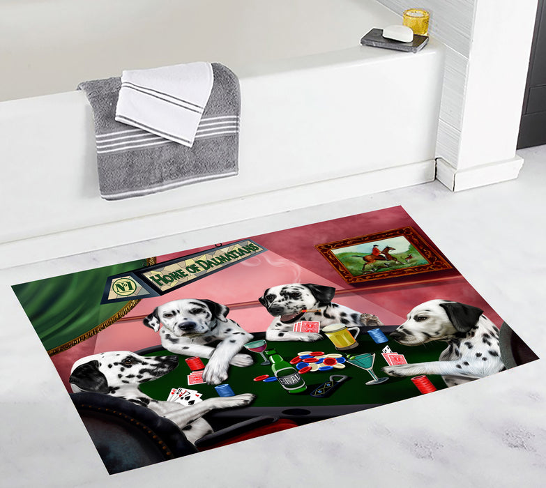 Home of  Dalmatian Dogs Playing Poker Bath Mat