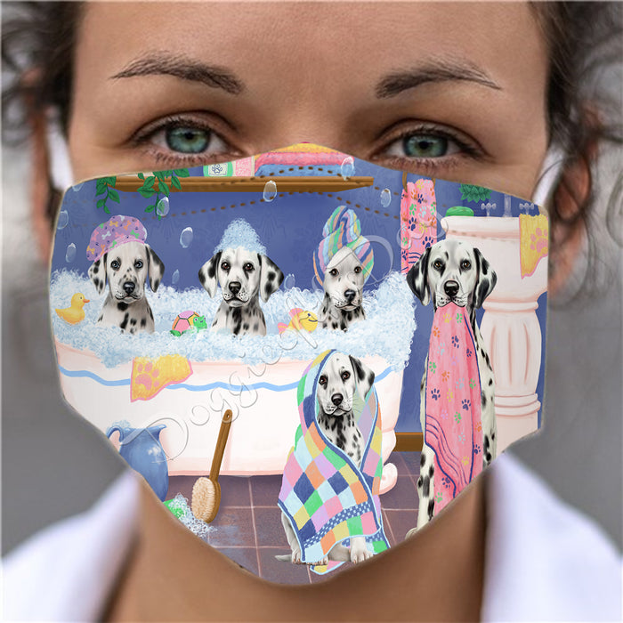 Rub A Dub Dogs In A Tub  Dalmatian Dogs Face Mask FM49501