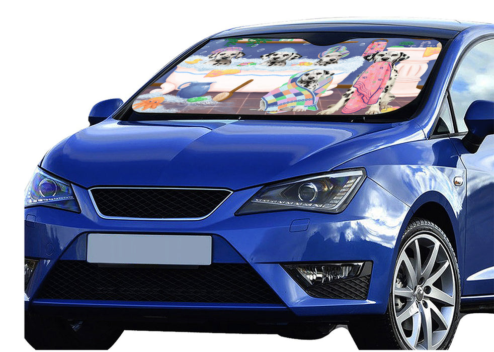 Rub A Dub Dogs In A Tub Dalmatian Dogs Car Sun Shade