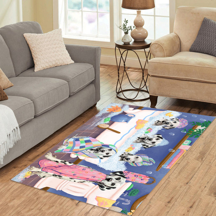 Rub A Dub Dogs In A Tub Dalmatian Dogs Area Rug