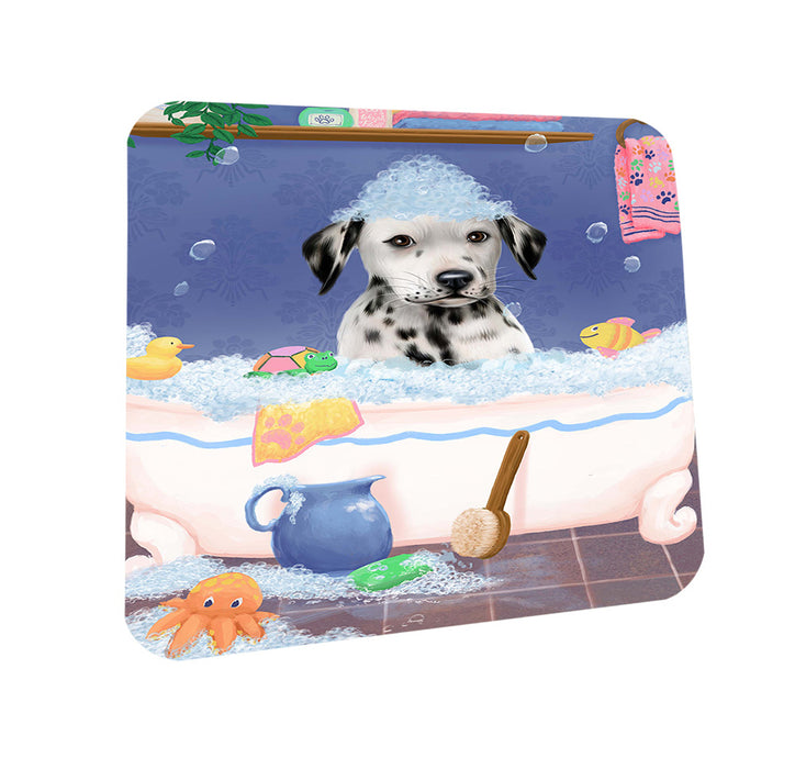Rub A Dub Dog In A Tub Dalmatian Dog Coasters Set of 4 CST57322