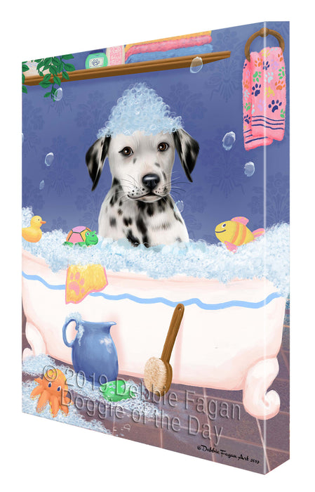Rub A Dub Dog In A Tub Dalmatian Dog Canvas Print Wall Art Décor CVS142784