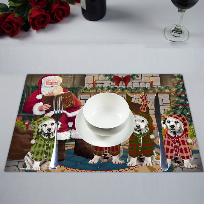 Christmas Cozy Holiday Fire Tails Dalmatian Dogs Placemat