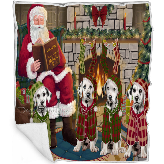 Christmas Cozy Holiday Tails Dalmatians Dog Blanket BLNKT115518