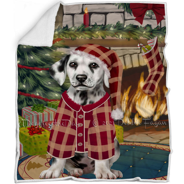The Stocking was Hung Dalmatian Dog Blanket BLNKT117102